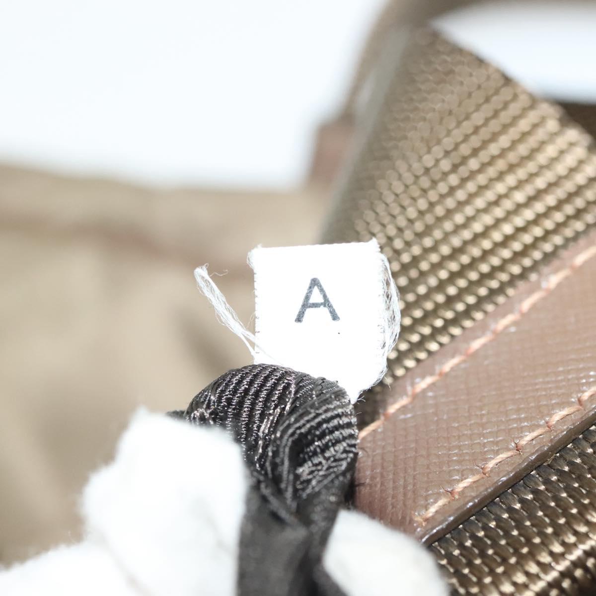 PRADA Shoulder Bag Nylon Brown Silver Auth ep10288