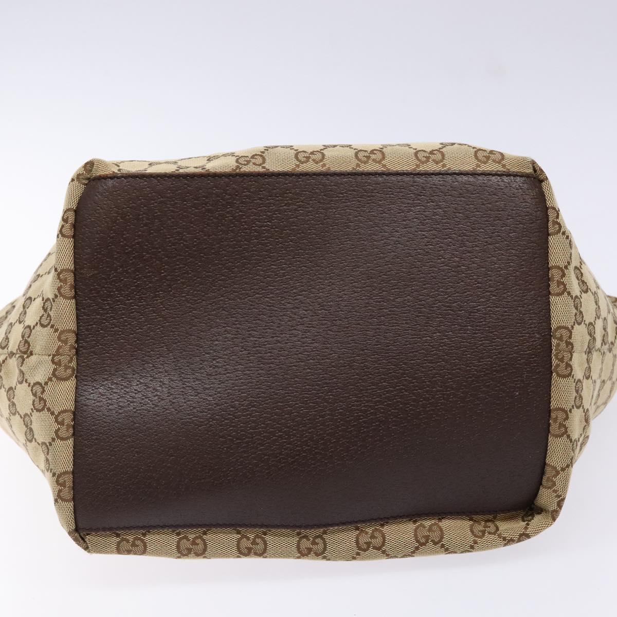 GUCCI GG Canvas Web Sherry Line Tote Bag Beige Red Green 131230 Auth ep10289