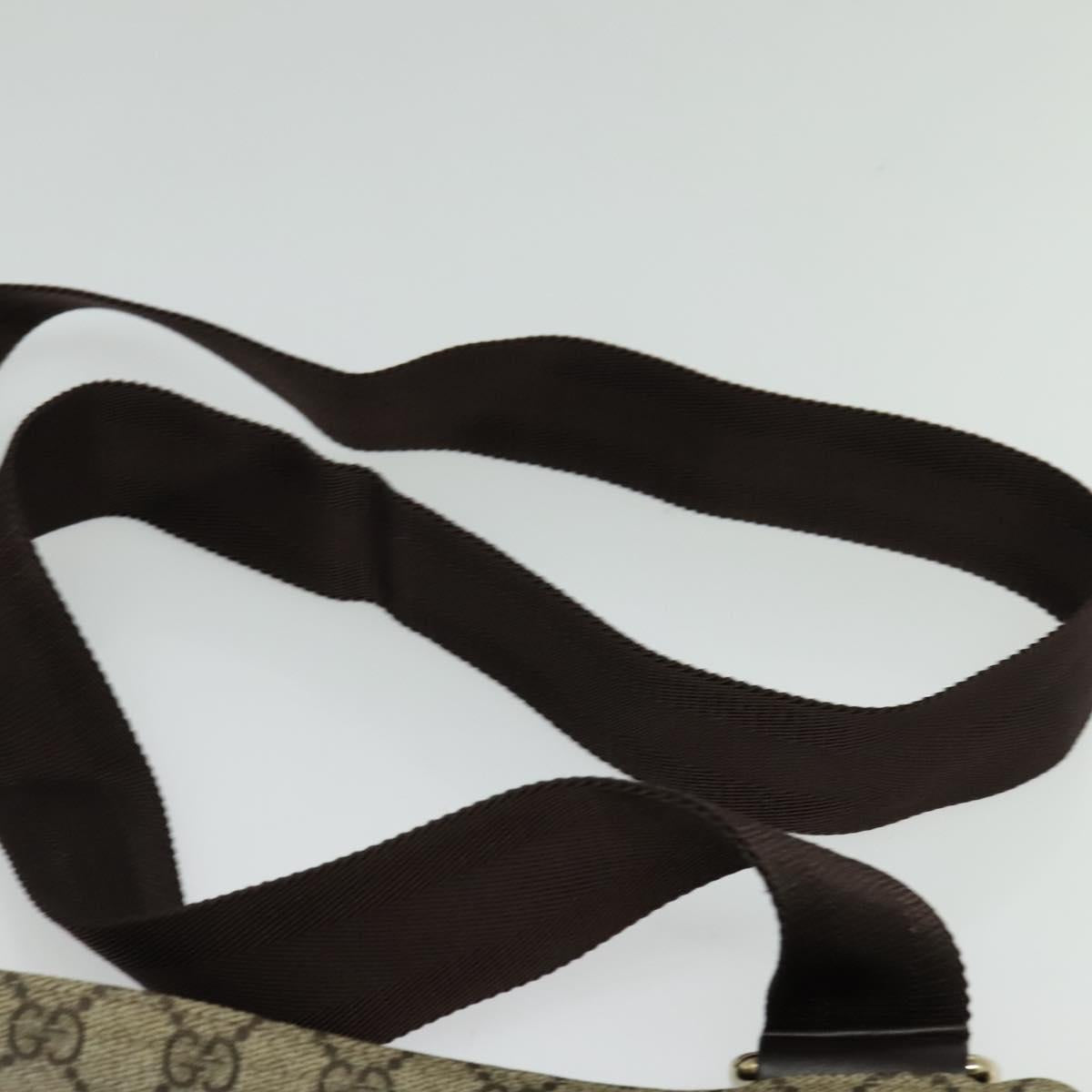 GUCCI GG Supreme Shoulder Bag PVC Beige Gold 201446 Auth ep10294