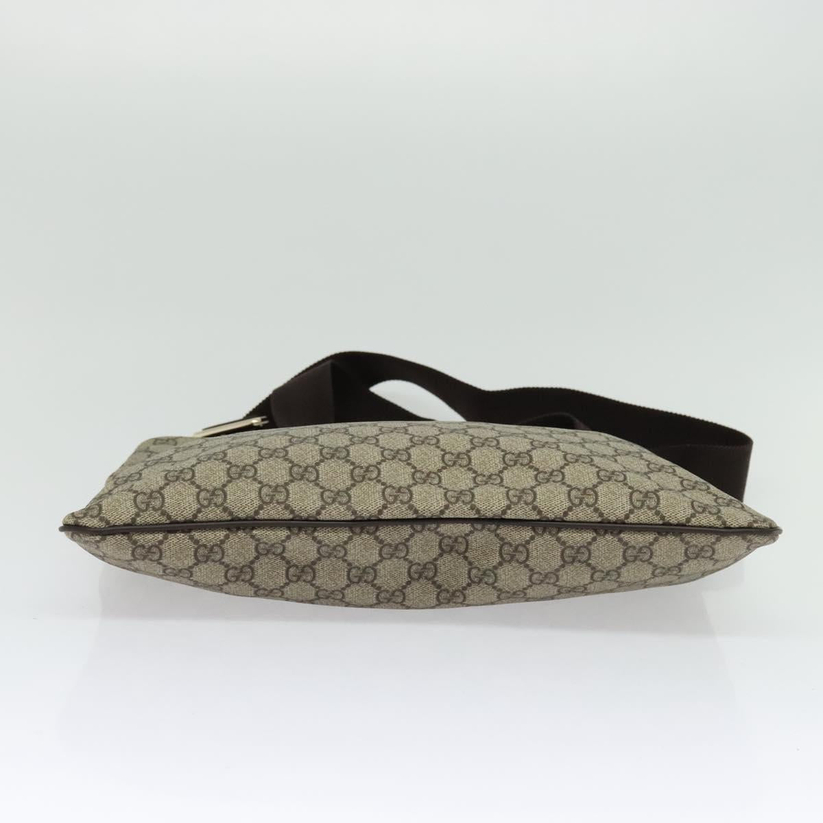 GUCCI GG Supreme Shoulder Bag PVC Beige Gold 201446 Auth ep10294