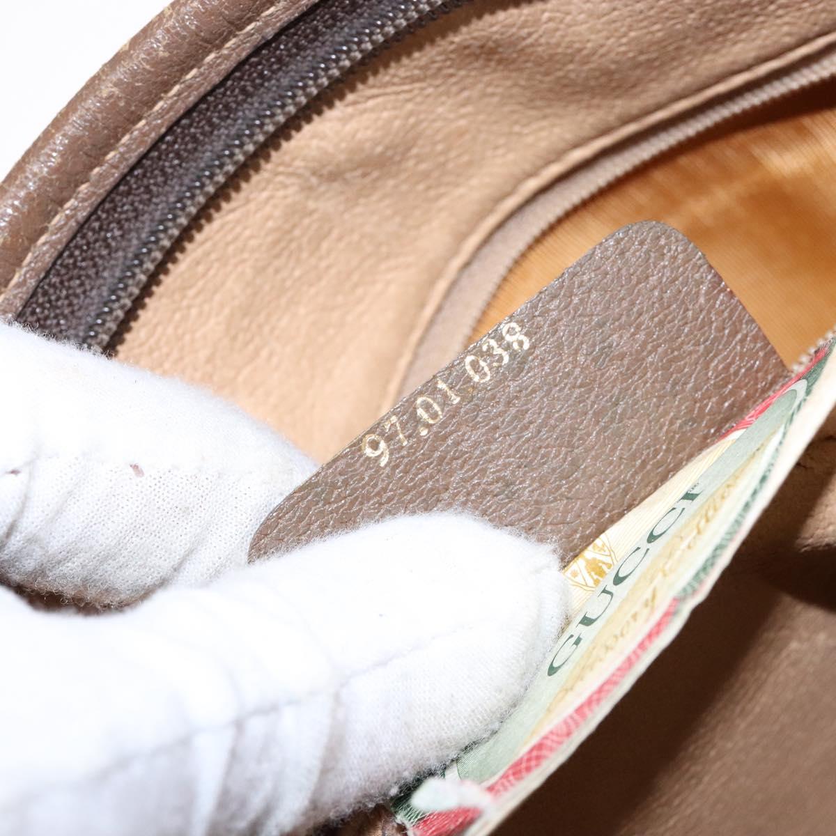 GUCCI GG Supreme Clutch Bag PVC Beige 97 01 038 Auth ep10297