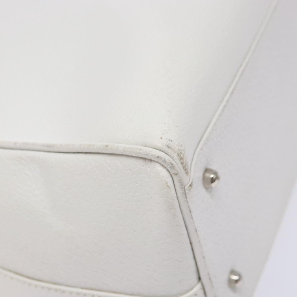 GUCCI Hand Bag Leather White 002 2865 1313 Auth ep10303