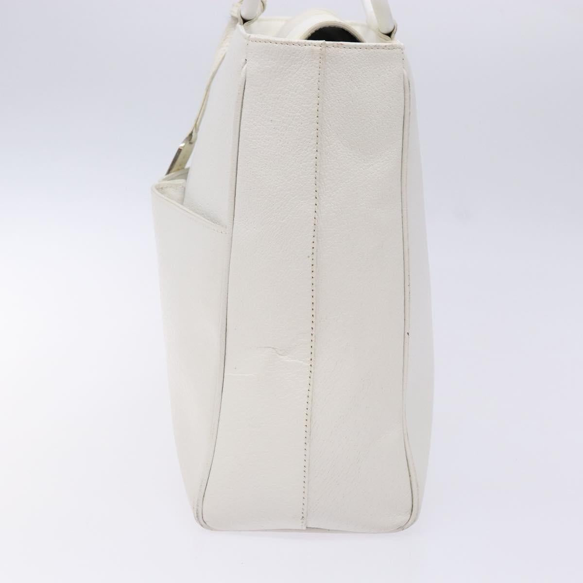 GUCCI Hand Bag Leather White 002 2865 1313 Auth ep10303