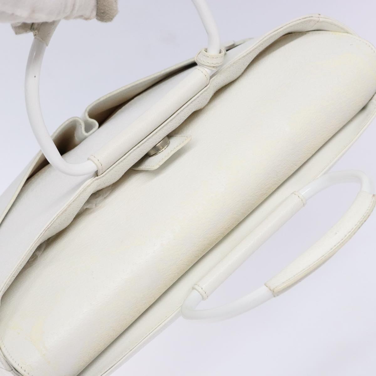 GUCCI Hand Bag Leather White 002 2865 1313 Auth ep10303