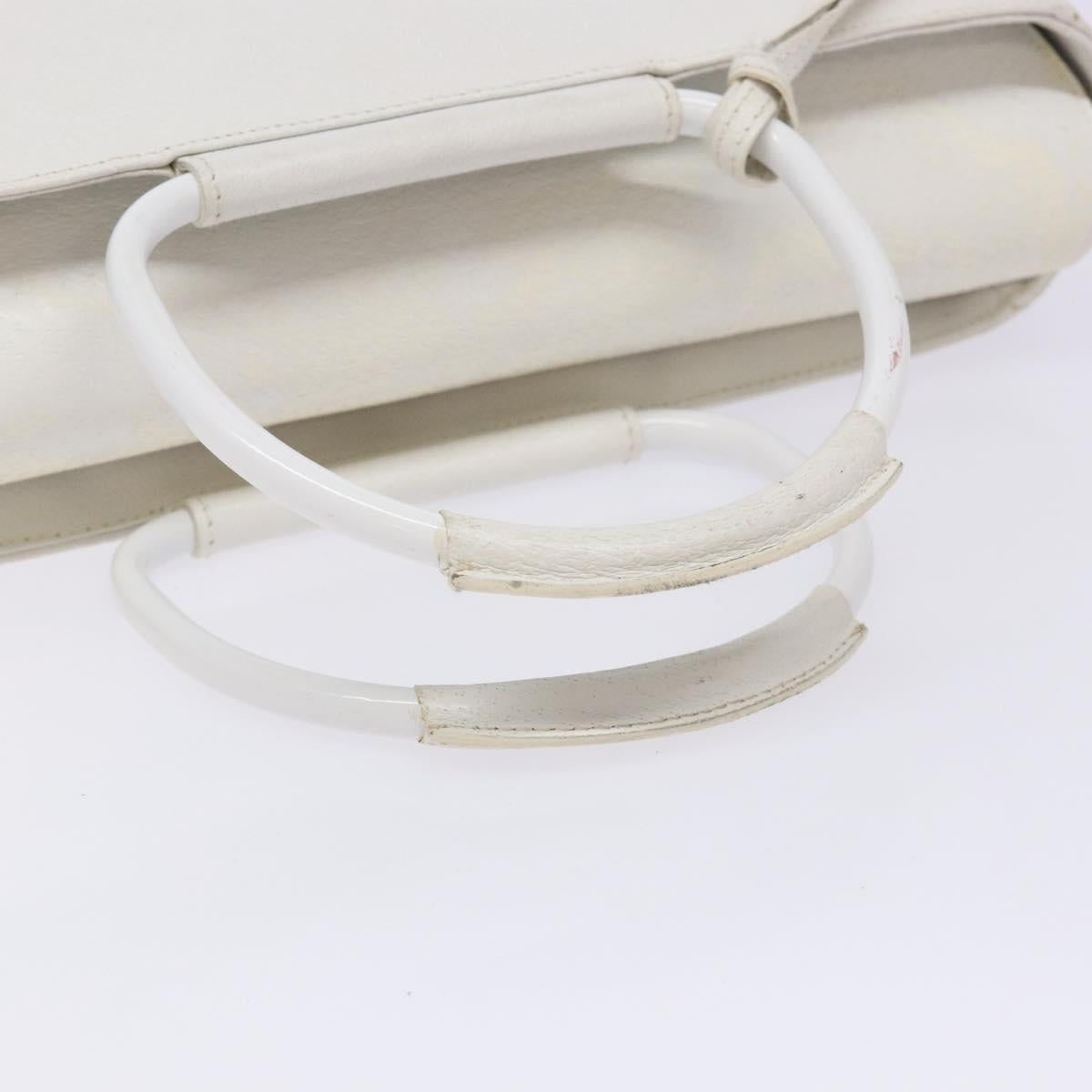 GUCCI Hand Bag Leather White 002 2865 1313 Auth ep10303