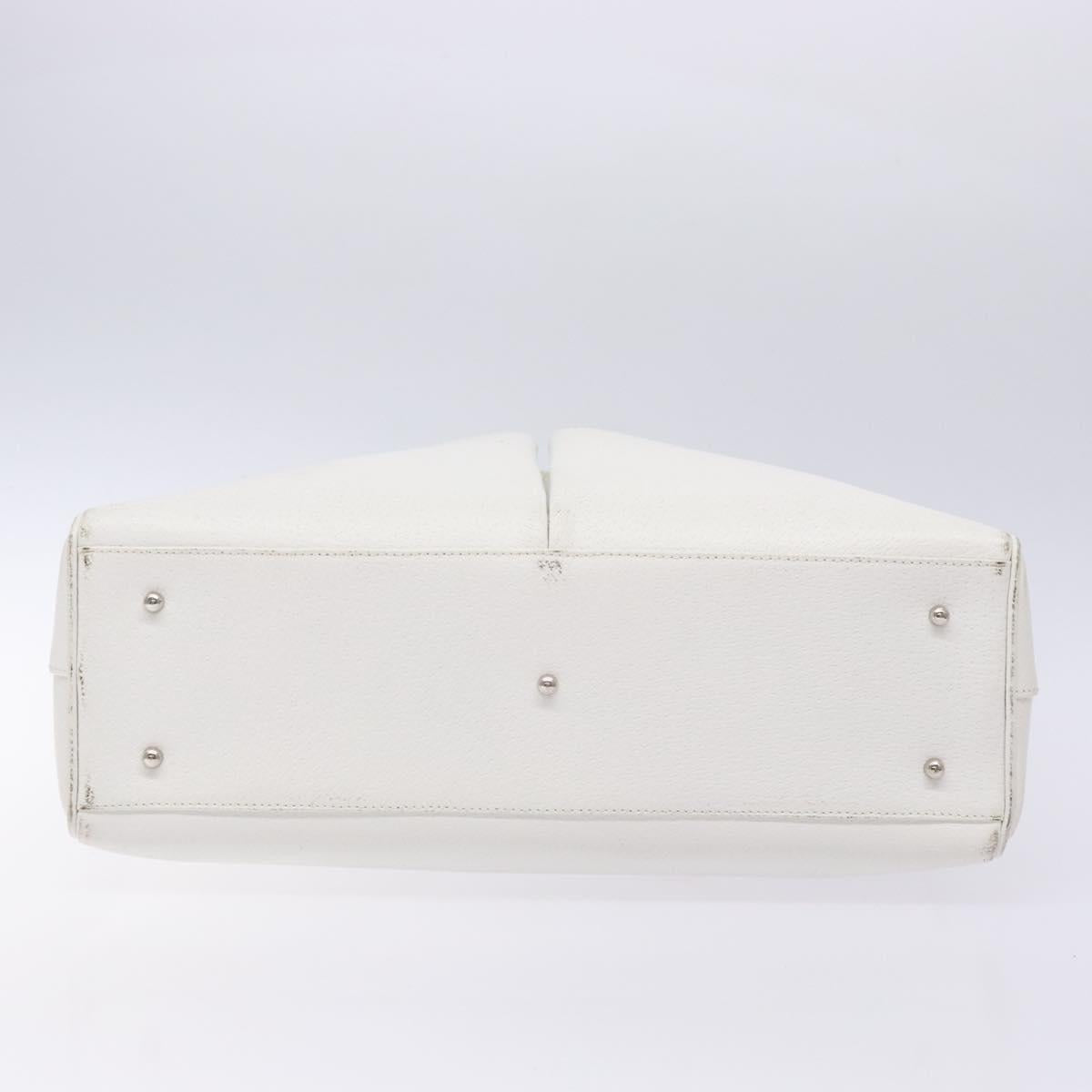 GUCCI Hand Bag Leather White 002 2865 1313 Auth ep10303
