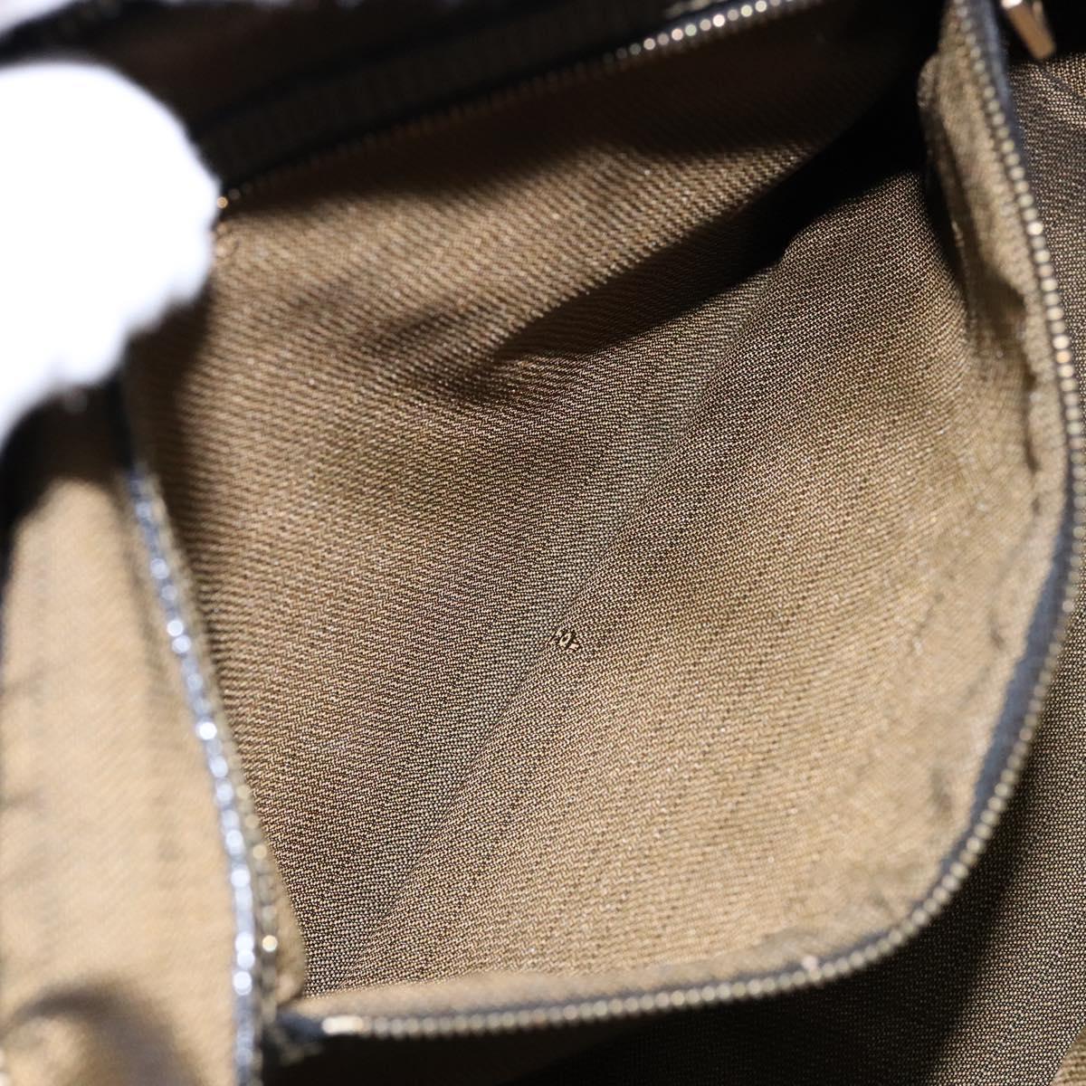 FENDI Zucca Canvas Hand Bag Black Brown Auth ep10313