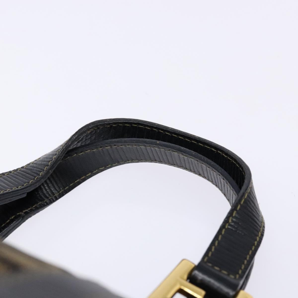 FENDI Zucca Canvas Hand Bag Black Brown Auth ep10313