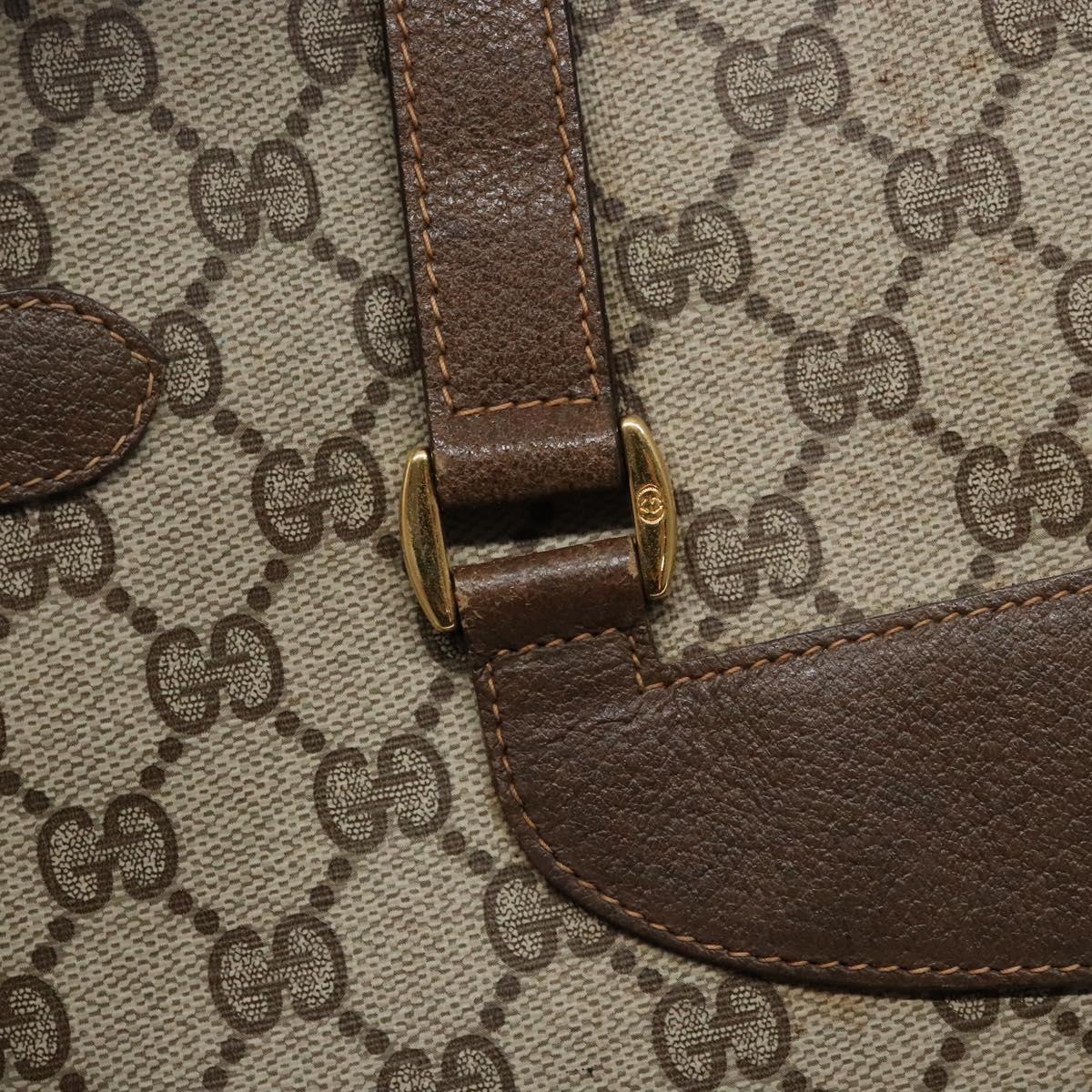 GUCCI GG Supreme Web Sherry Line Tote Bag PVC Beige Gold 39 02 091 Auth ep10316