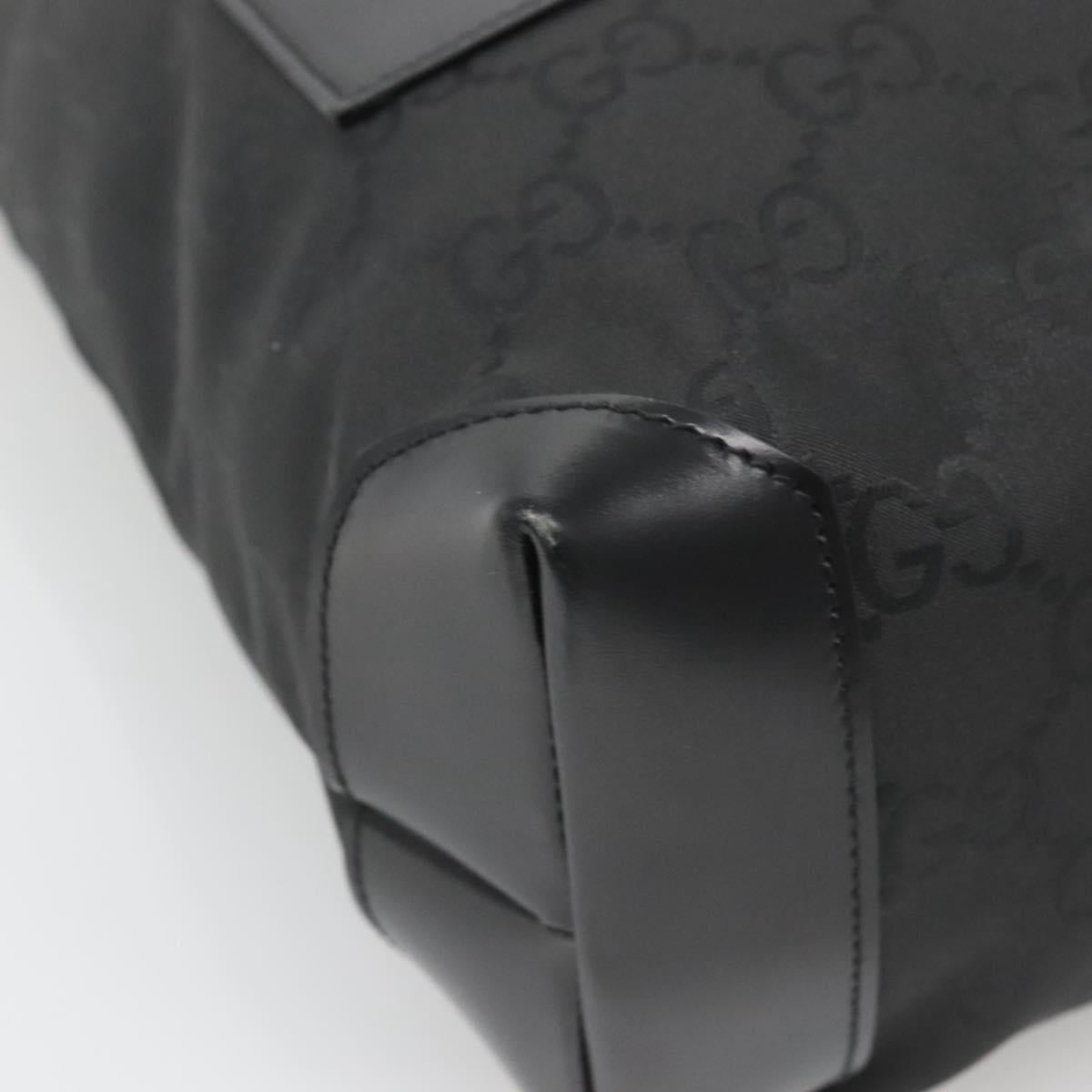 GUCCI GG Canvas Tote Bag Outlet Black Silver 180450 Auth ep10324