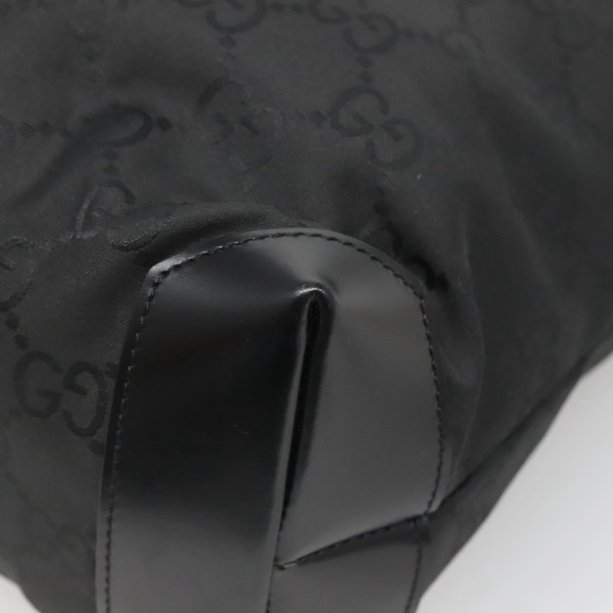 GUCCI GG Canvas Tote Bag Outlet Black Silver 180450 Auth ep10324