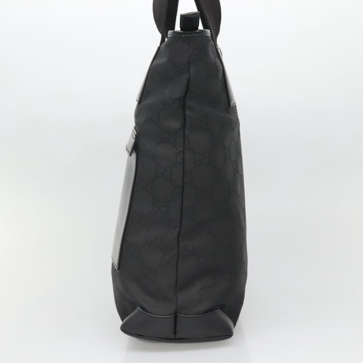 GUCCI GG Canvas Tote Bag Outlet Black Silver 180450 Auth ep10324