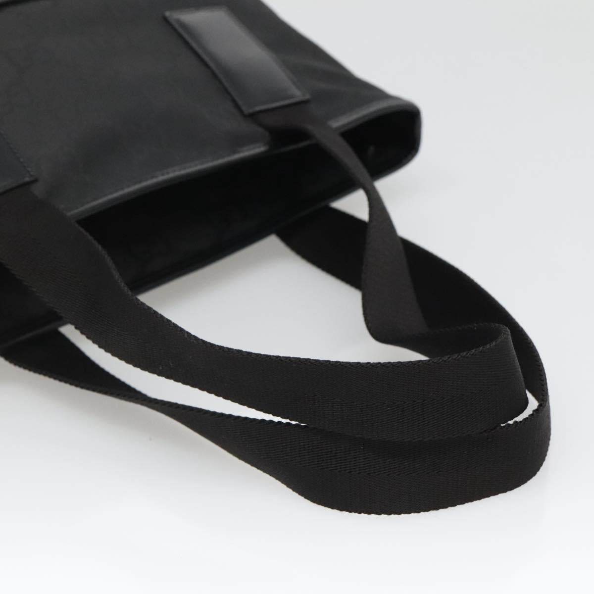 GUCCI GG Canvas Tote Bag Outlet Black Silver 180450 Auth ep10324