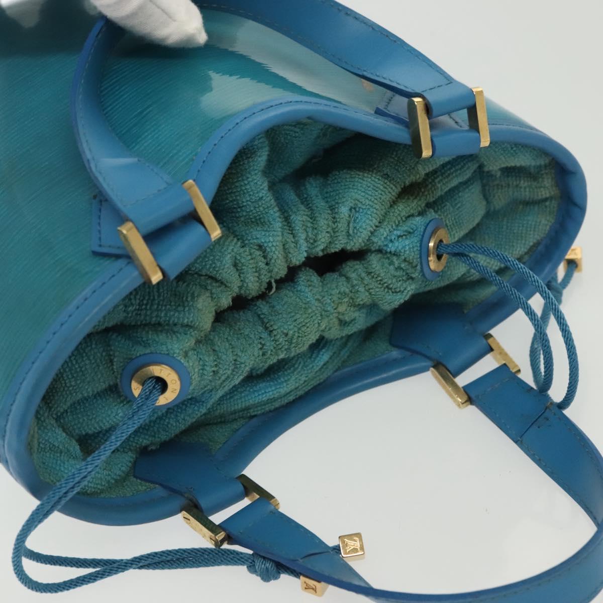 LOUIS VUITTON Epi Plage Mini Lagoon Bay Hand Bag Blue M92472 LV Auth ep10332