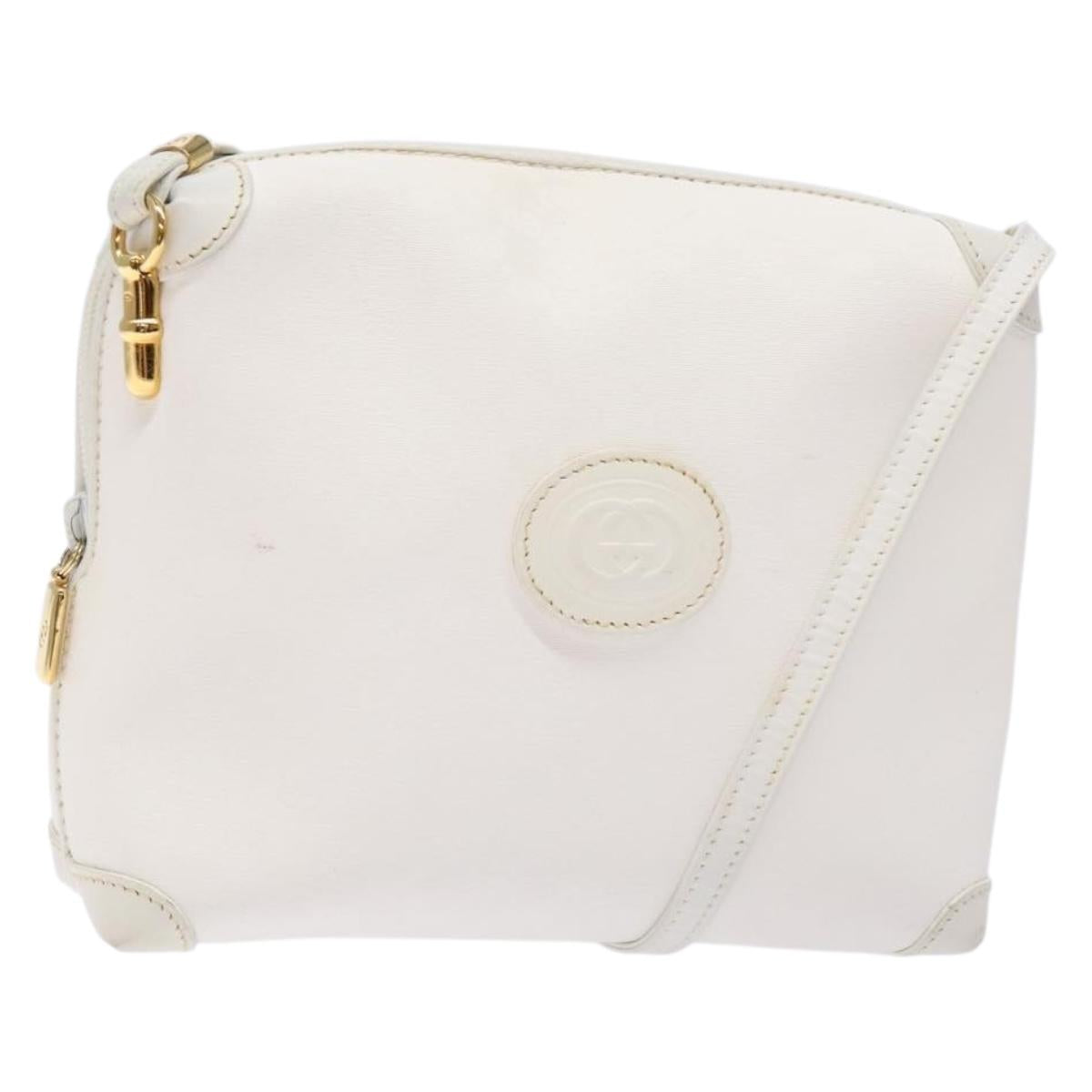 GUCCI Micro GG Supreme Shoulder Bag PVC White Gold 007 115 4916 Auth ep10339