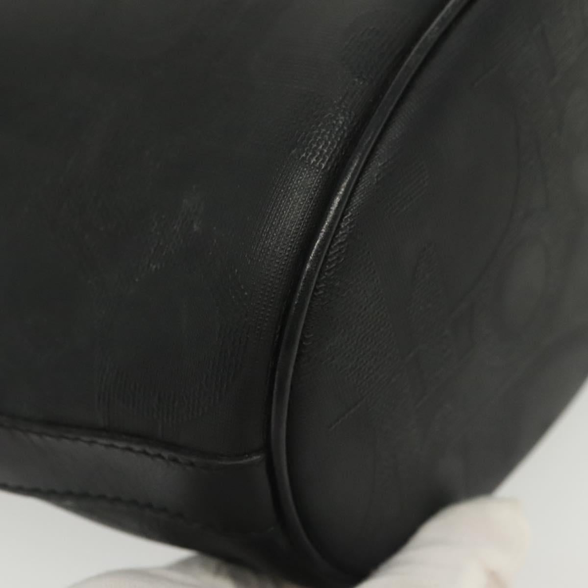 Christian Dior Trotter Canvas Shoulder Bag Black Gold Auth ep10350