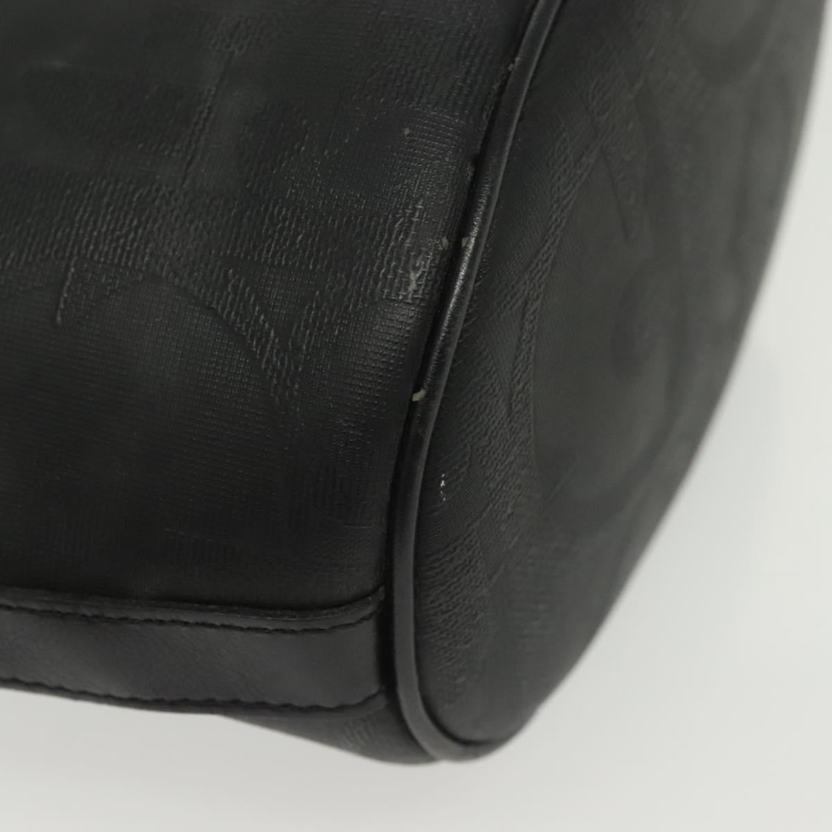 Christian Dior Trotter Canvas Shoulder Bag Black Gold Auth ep10350
