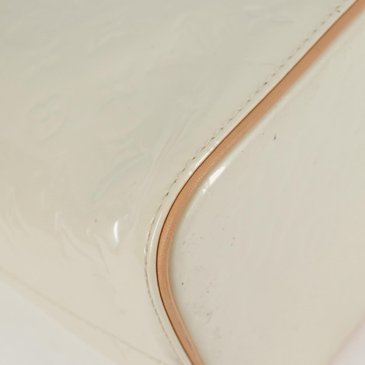 LOUIS VUITTON Monogram Vernis Houston Hand Bag Perle M91342 LV Auth ep10355A