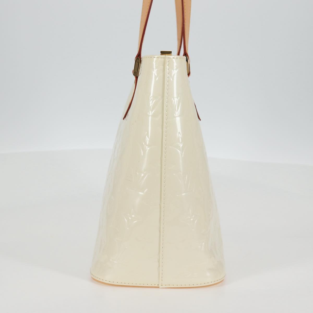 LOUIS VUITTON Monogram Vernis Houston Hand Bag Perle M91342 LV Auth ep10355A