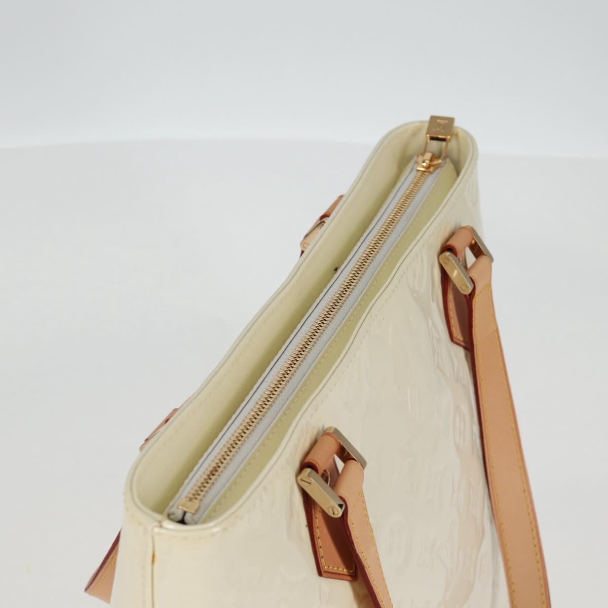 LOUIS VUITTON Monogram Vernis Houston Hand Bag Perle M91342 LV Auth ep10355A