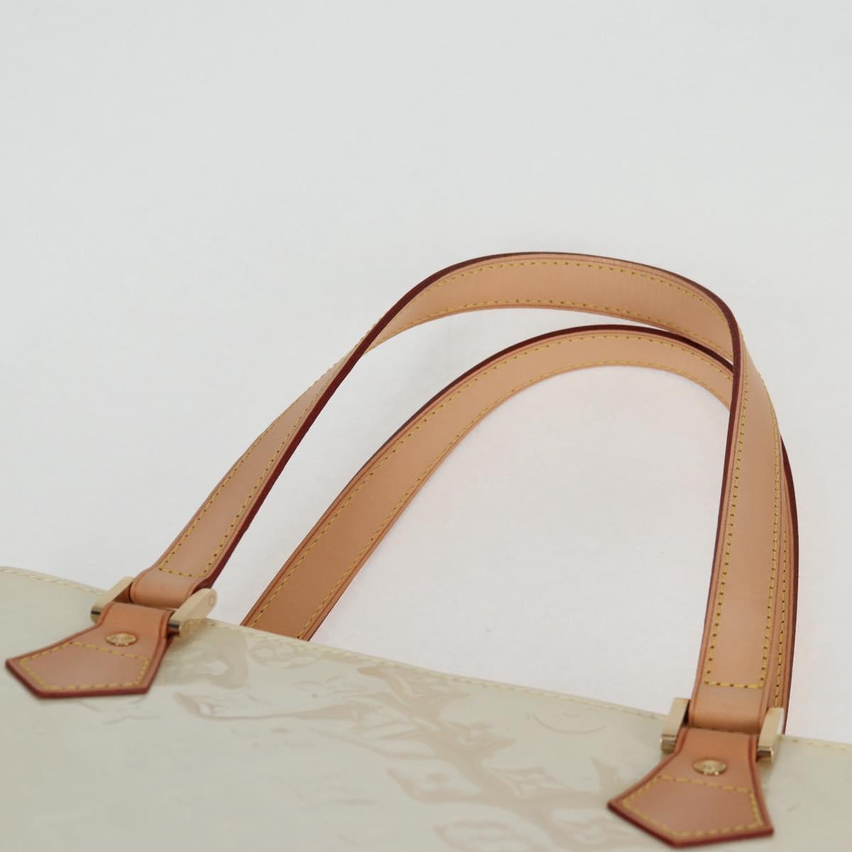 LOUIS VUITTON Monogram Vernis Houston Hand Bag Perle M91342 LV Auth ep10355A