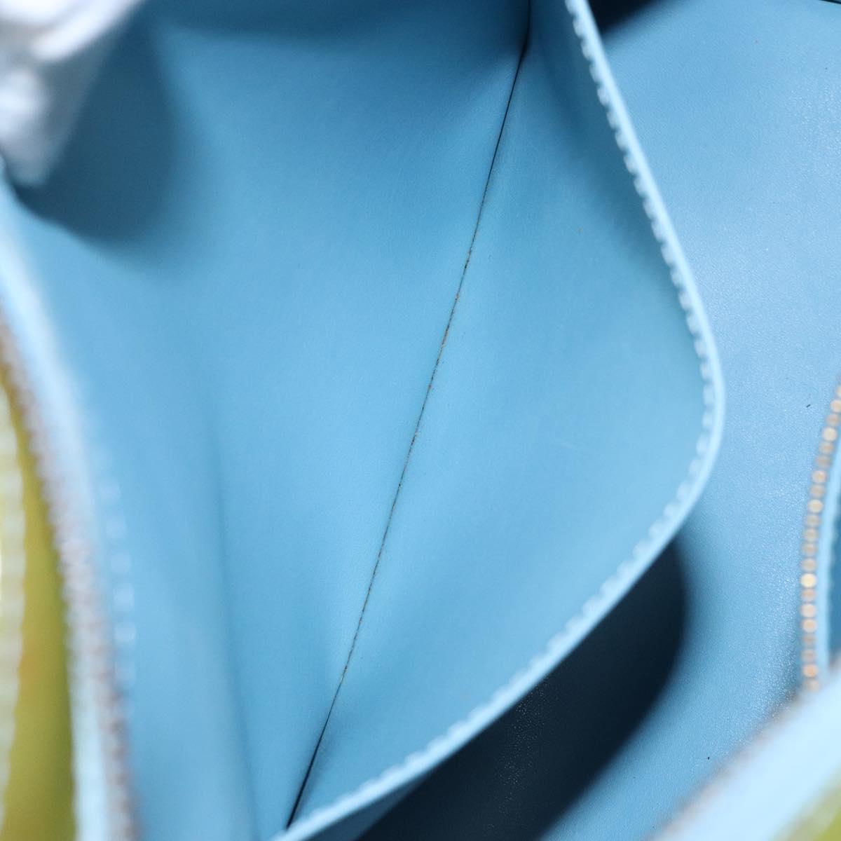 LOUIS VUITTON Monogram Vernis Houston Hand Bag Baby Blue M91005 LV Auth ep10362