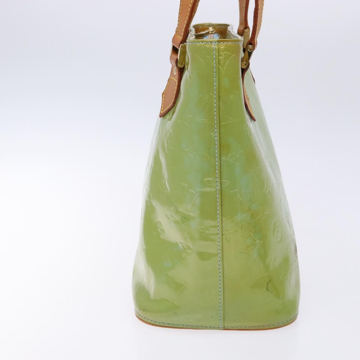 LOUIS VUITTON Monogram Vernis Houston Hand Bag Baby Blue M91005 LV Auth ep10362