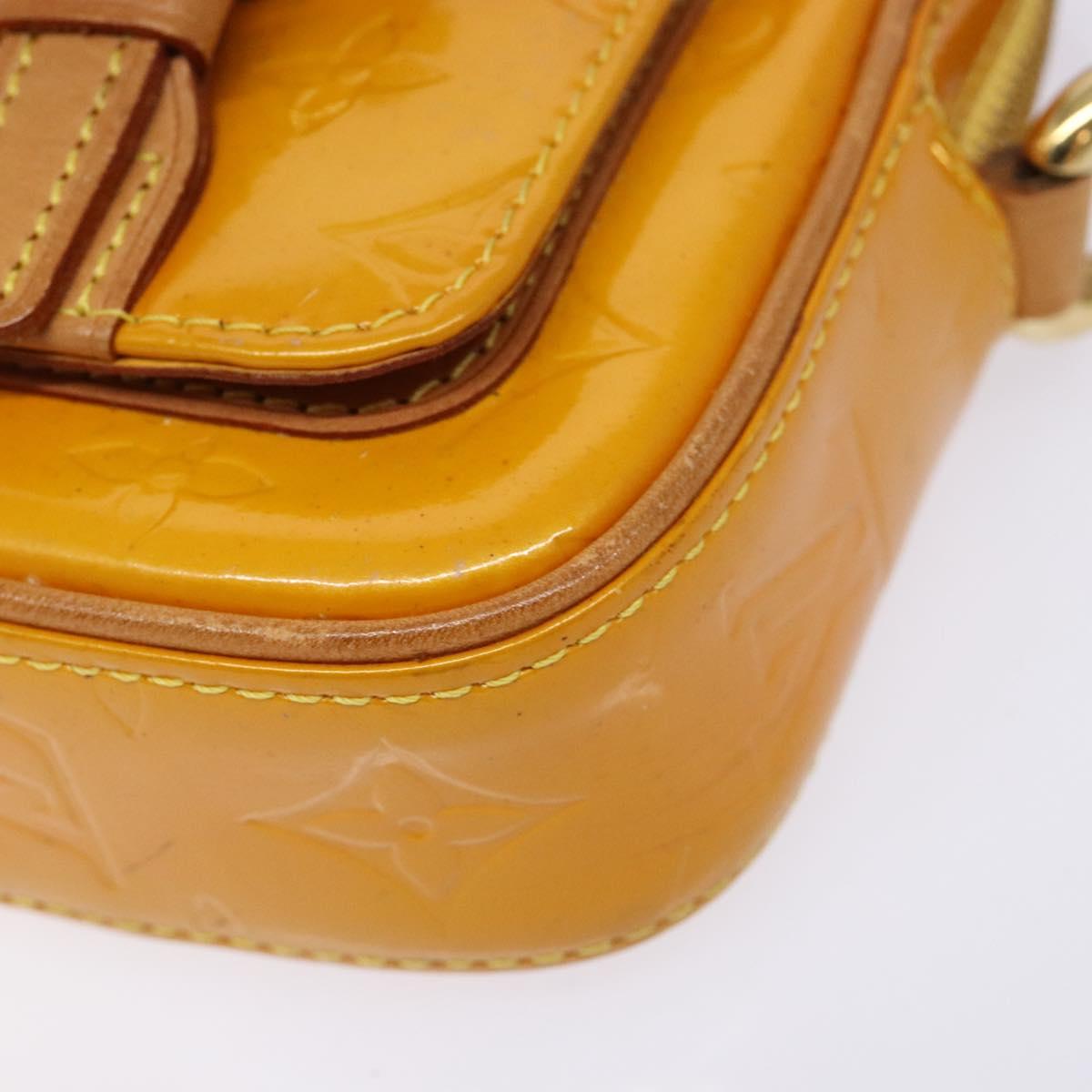 LOUIS VUITTON Monogram Vernis Christie PM Shoulder Bag Jaune M91110 Auth ep10365