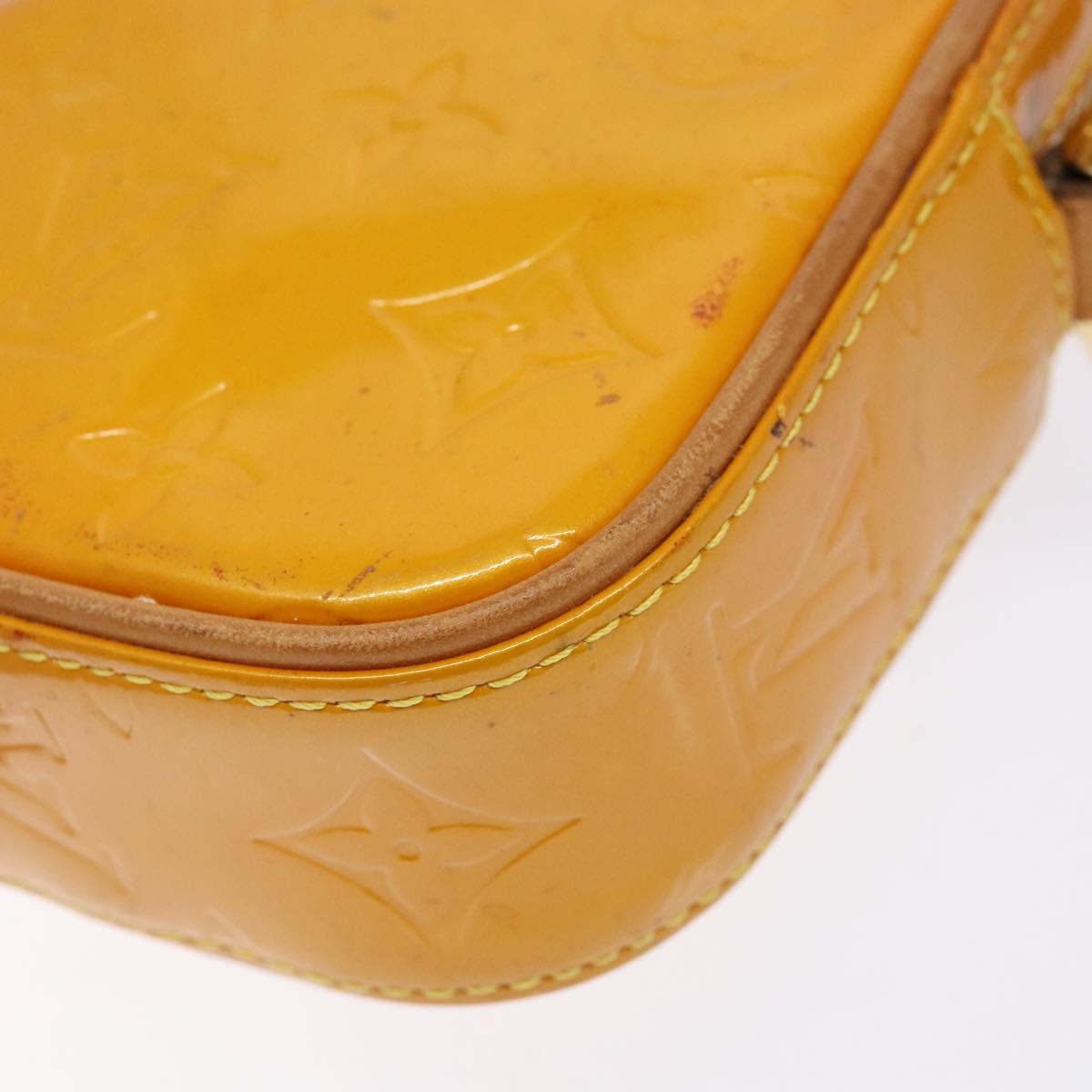LOUIS VUITTON Monogram Vernis Christie PM Shoulder Bag Jaune M91110 Auth ep10365