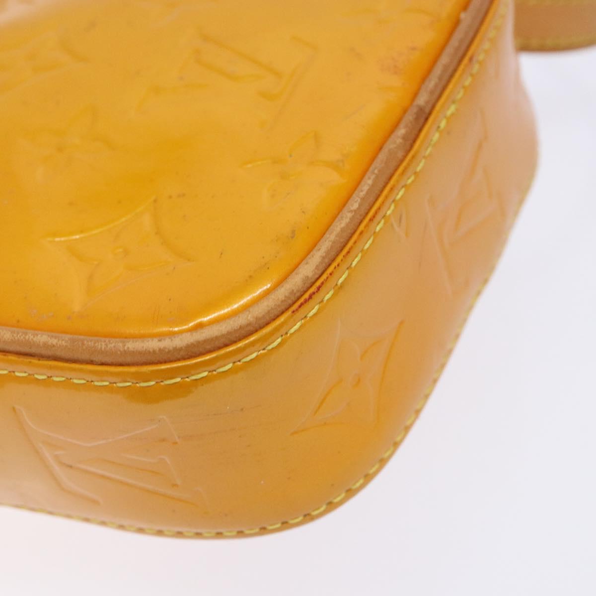 LOUIS VUITTON Monogram Vernis Christie PM Shoulder Bag Jaune M91110 Auth ep10365