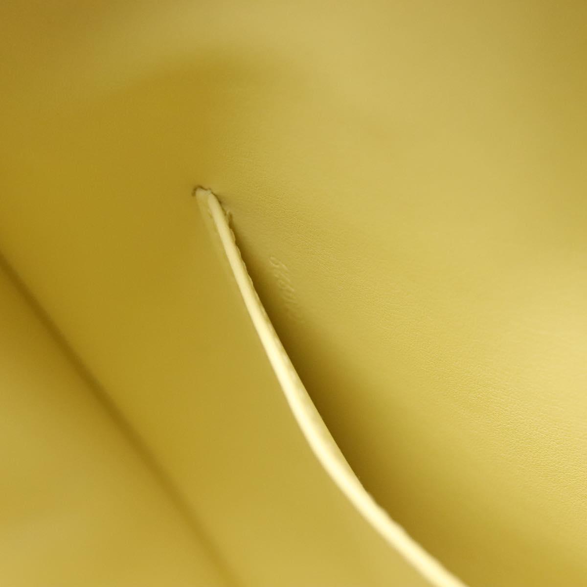 LOUIS VUITTON Monogram Vernis Columbus Tote Bag Lime Yellow M91047 Auth ep10370