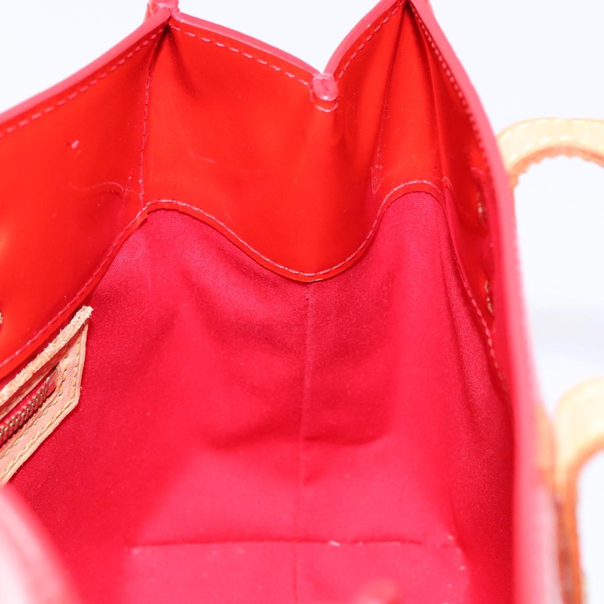 LOUIS VUITTON Monogram Vernis Reade PM Hand Bag Red Rouge M91088 LV Auth ep10371
