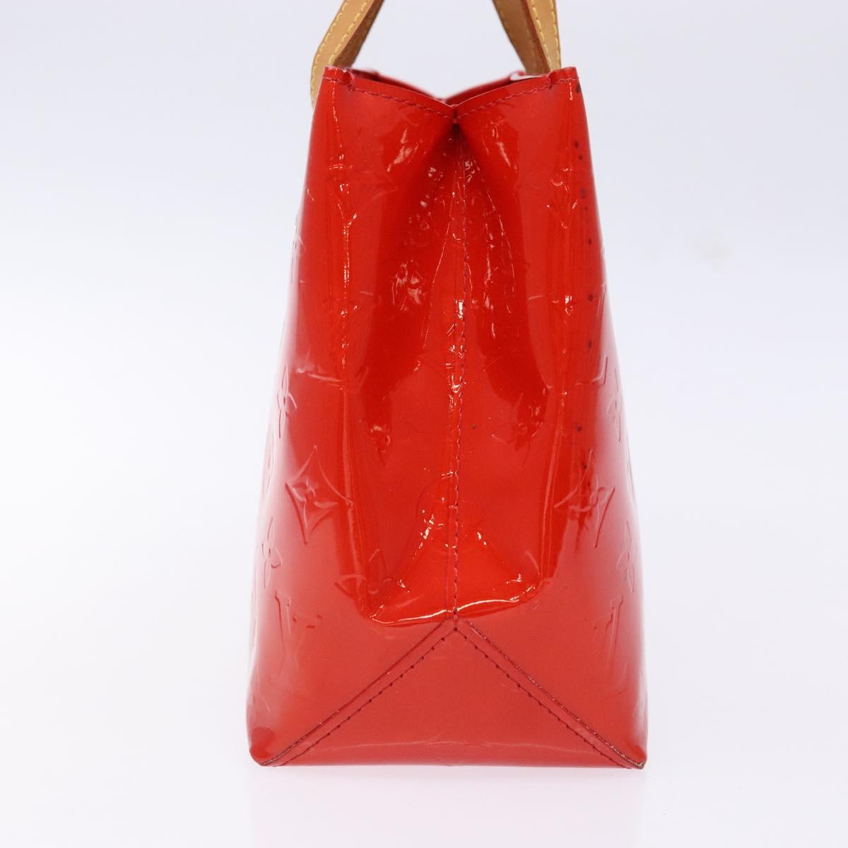 LOUIS VUITTON Monogram Vernis Reade PM Hand Bag Red Rouge M91088 LV Auth ep10371