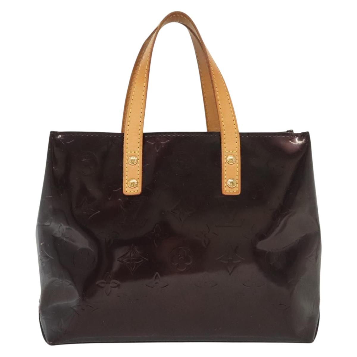 LOUIS VUITTON Monogram Vernis Reade PM Hand Bag Amarante M91993 LV Auth ep10373