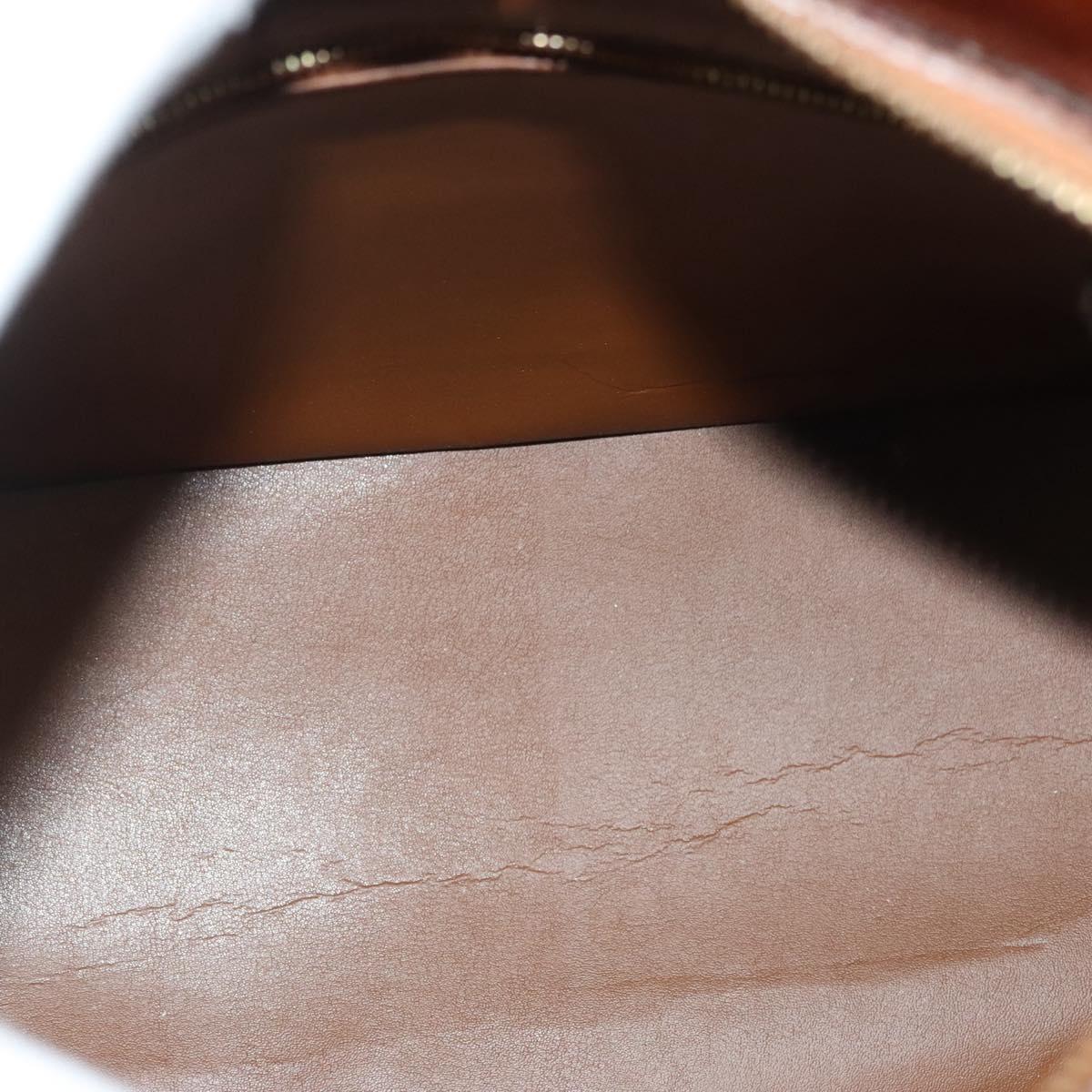 LOUIS VUITTON Monogram Vernis Houston Hand Bag Bronze M91122 LV Auth ep10376