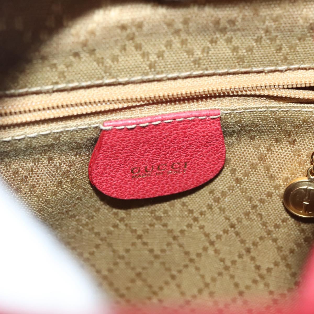 GUCCI Bamboo Backpack Suede Red Gold 003 1705 0030 Auth ep10393