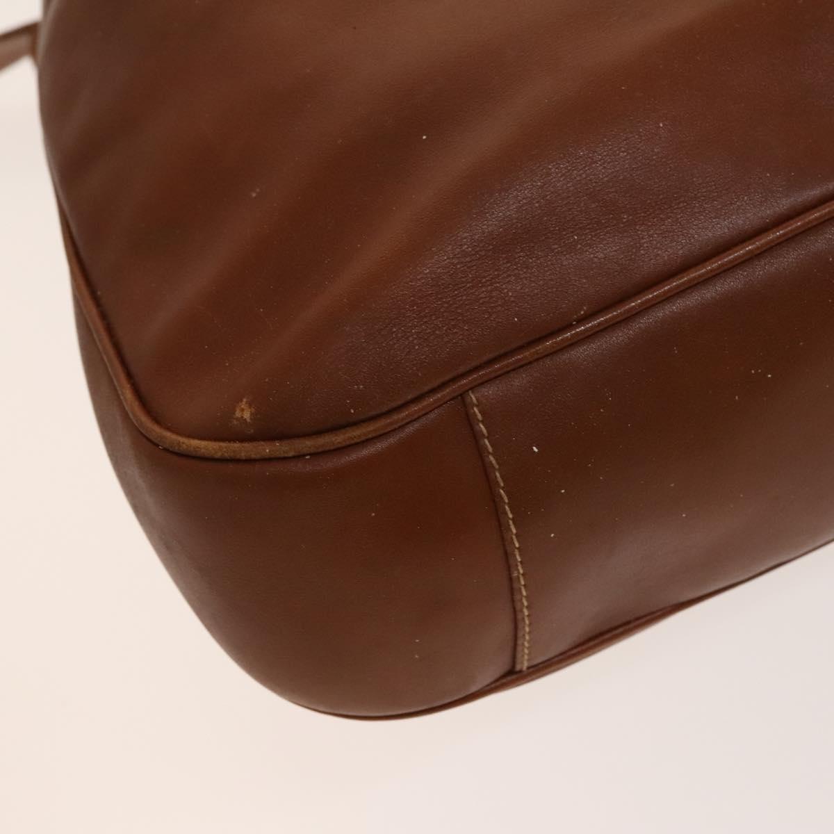 GUCCI Bamboo Hand Bag Leather 2way Brown Gold 001 1014 1577 0 Auth ep10398