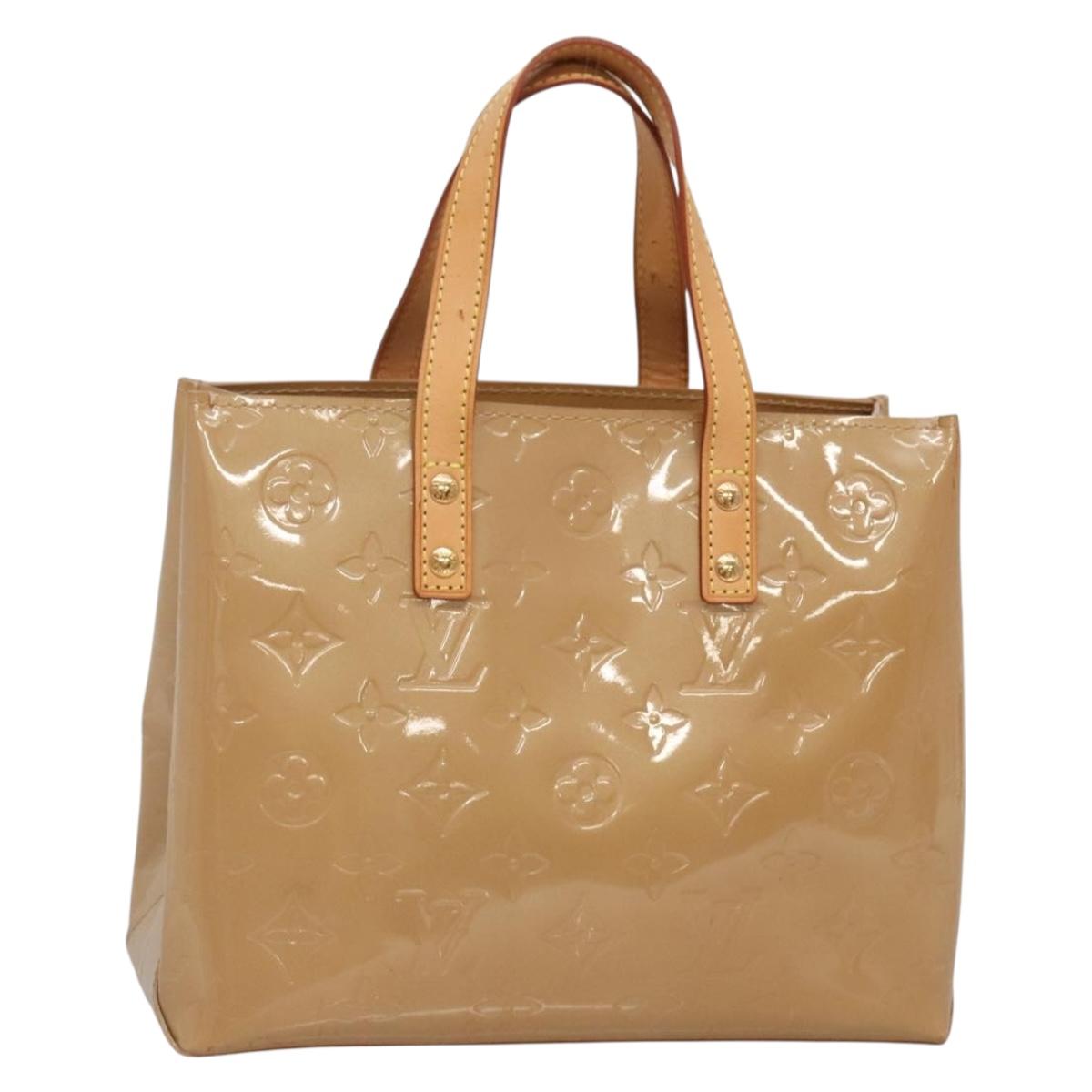 LOUIS VUITTON Monogram Vernis Reade PM Hand Bag Noisette M91334 LV Auth ep10399