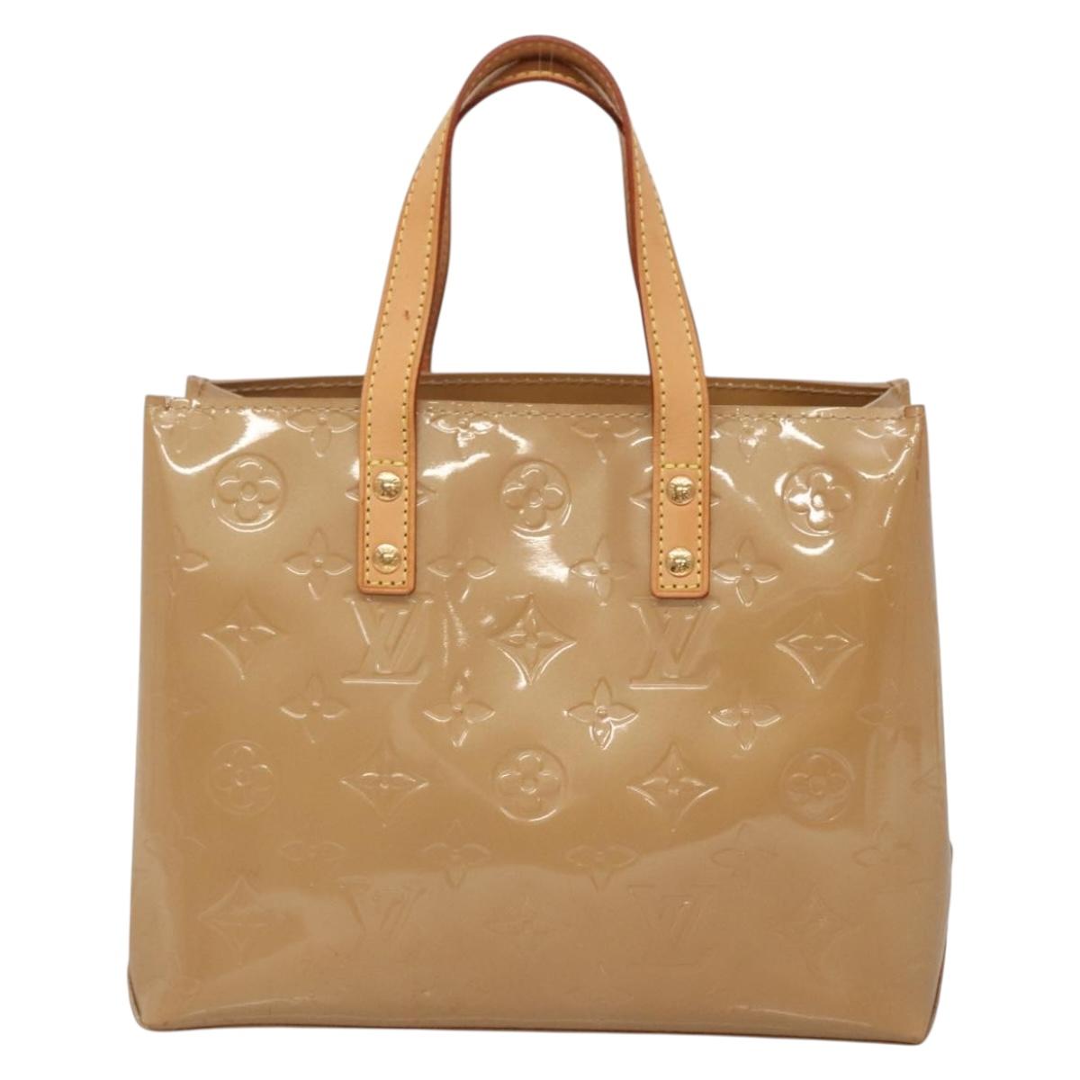 LOUIS VUITTON Monogram Vernis Reade PM Hand Bag Noisette M91334 LV Auth ep10399