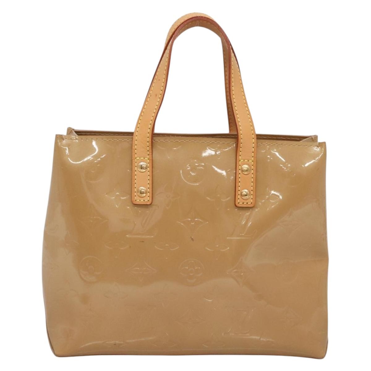LOUIS VUITTON Monogram Vernis Reade PM Hand Bag Noisette M91334 LV Auth ep10399