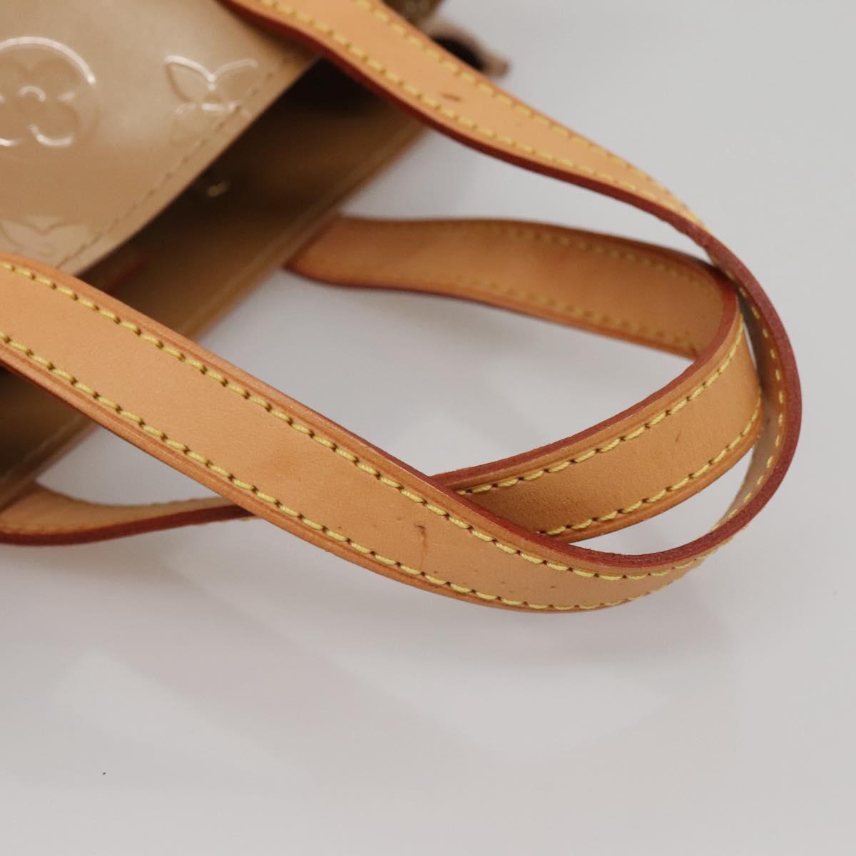 LOUIS VUITTON Monogram Vernis Reade PM Hand Bag Noisette M91334 LV Auth ep10399