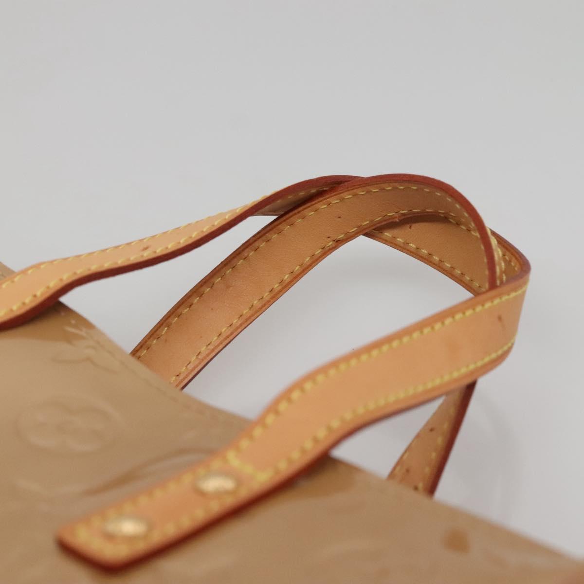 LOUIS VUITTON Monogram Vernis Reade PM Hand Bag Noisette M91334 LV Auth ep10399