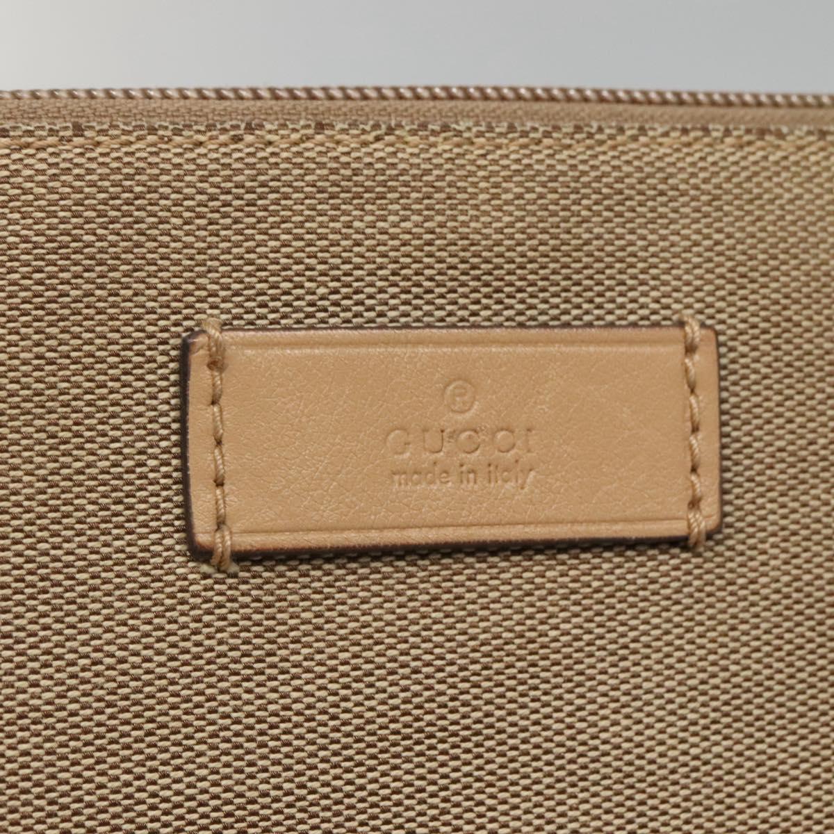 GUCCI Guccissima Shoulder Bag Canvas Beige Silver 257301 Auth ep10403