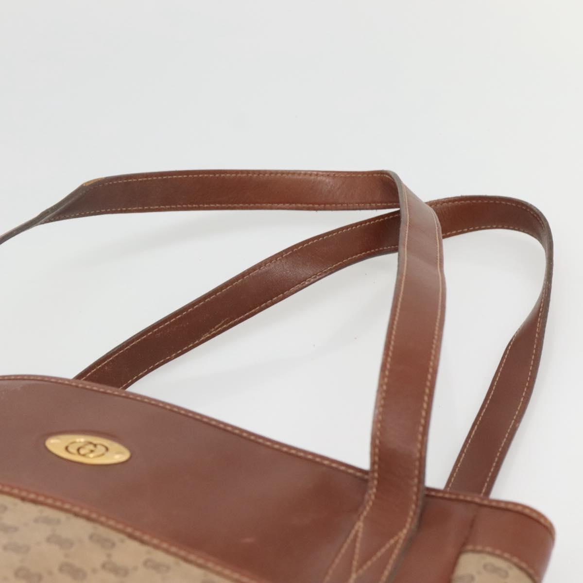 GUCCI Micro GG Supreme Tote Bag PVC Beige Gold 002 37 0035 Auth ep10439