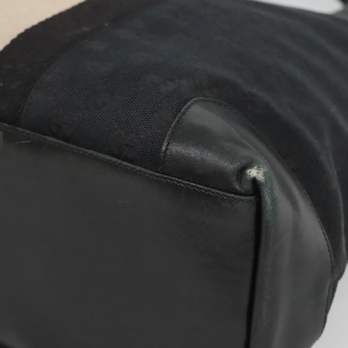 GUCCI GG Canvas Sherry Line Hand Bag Black Silver 002 1093 Auth ep10440