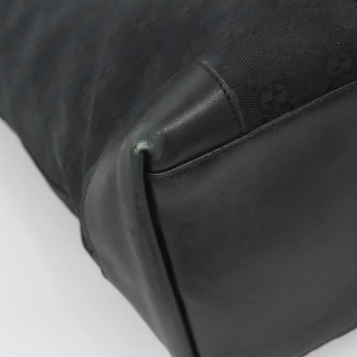 GUCCI GG Canvas Sherry Line Hand Bag Black Silver 002 1093 Auth ep10440