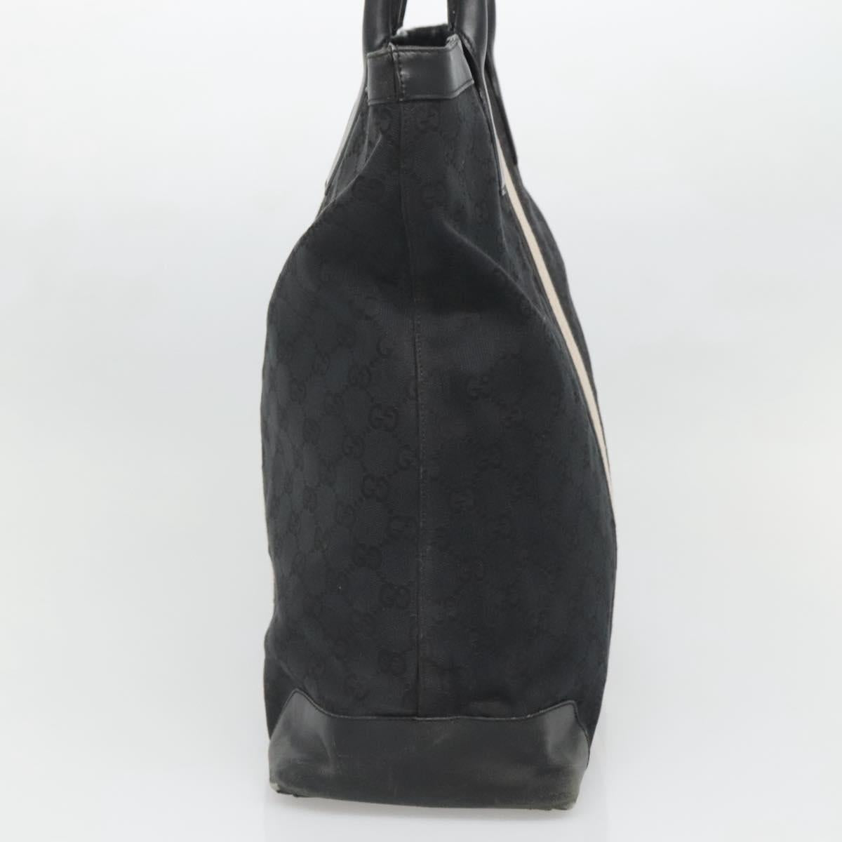 GUCCI GG Canvas Sherry Line Hand Bag Black Silver 002 1093 Auth ep10440