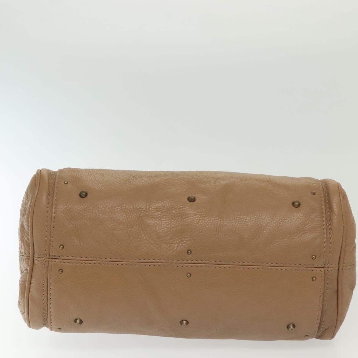 Chloe Paddington Hand Bag Leather Brown Gold Silver Auth ep10444