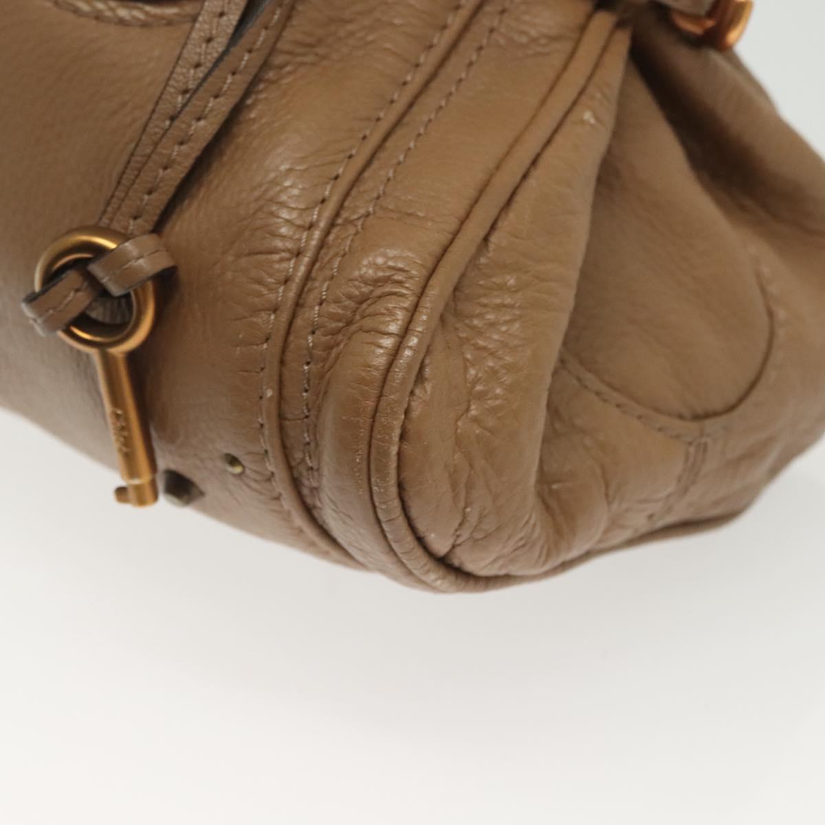 Chloe Paddington Hand Bag Leather Brown Gold Silver Auth ep10444