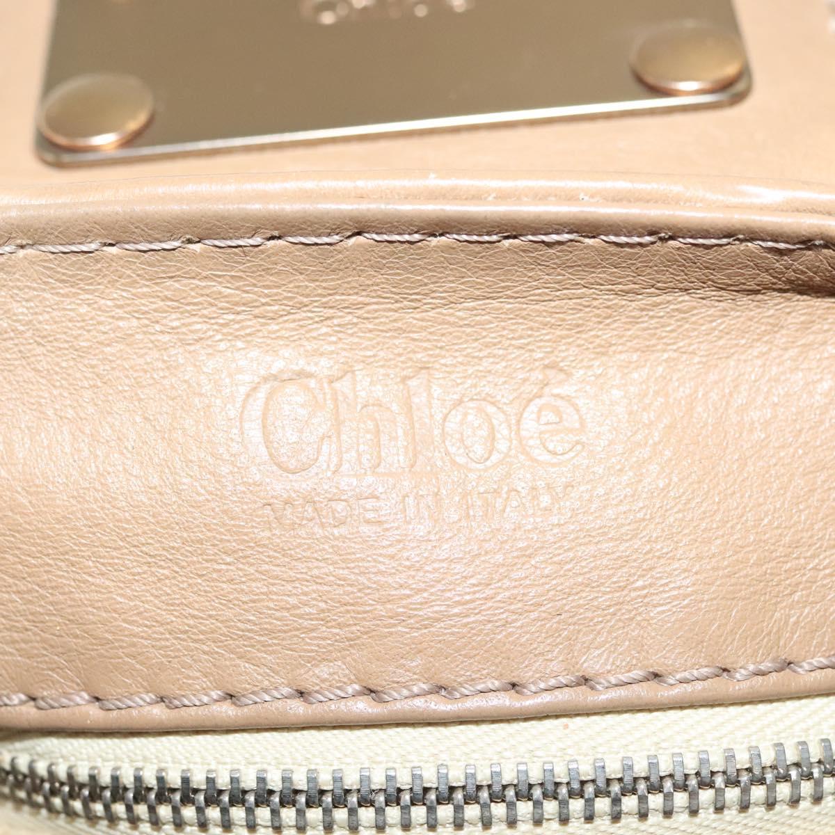 Chloe Paddington Hand Bag Leather Brown Gold Silver Auth ep10444